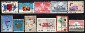 Japan ~ 11 Different Stamps -  Mixed Years, MX