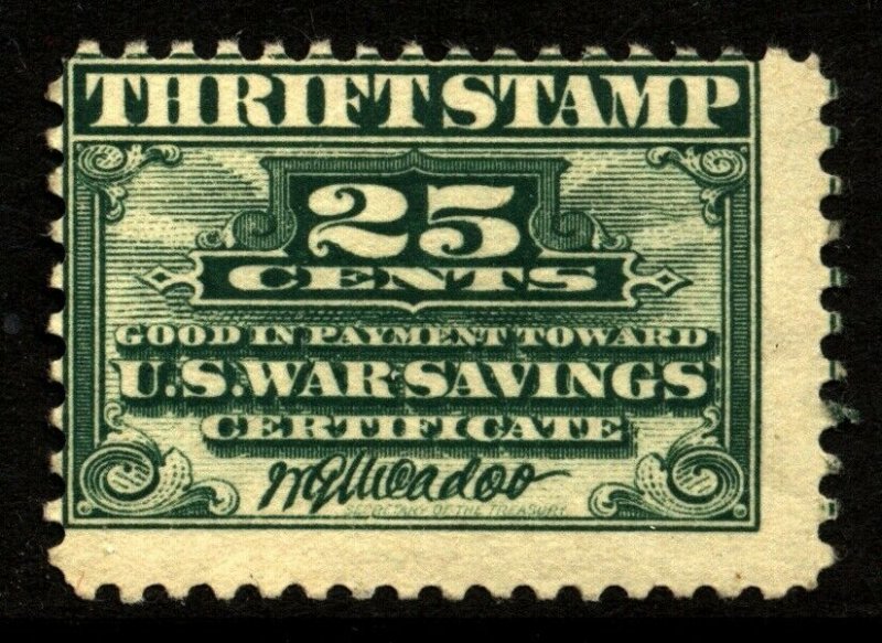 US Scott WS1 War Savings Mint Original Gum NH  stamp