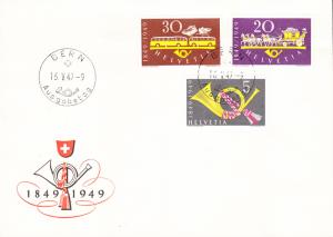 Switzerland 1949 100 years of Swiss Post.Complete on  First Day Cover