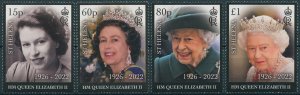 St Helena Stamps 2023 MNH Queen Elizabeth II Memorial Royalty 4v Set