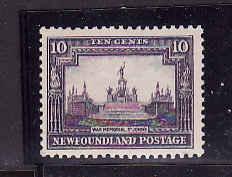 Newfoundland  #8860 - Scott cat. #169 - 10c Memorial - unused , og , light hinge