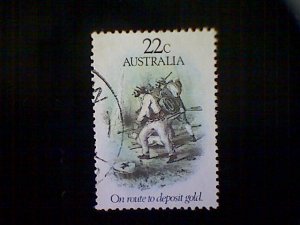 Australia, Scott #783, used(o), 1981, Gold Rush Era: Miners, 22c, multicolored