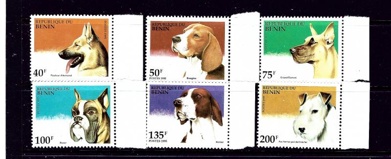 Benin 741-46 MNH 1995 Dogs