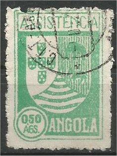 ANGOLA, 1939, used 50c Coat of Arms Scott RA5