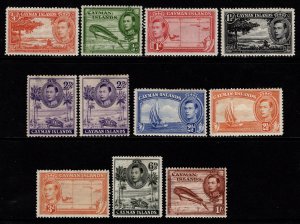 Cayman Islands 1938 George VI Definitives, Part Set [Unused]