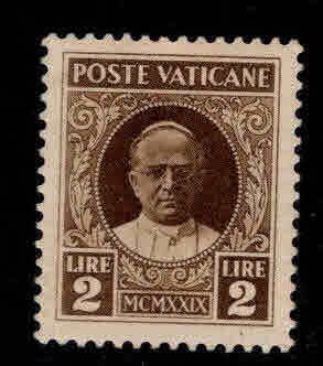 Vatican Scott 10 MH* Pope Pius stamp