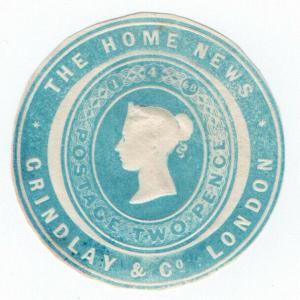 (I.B) QV Postal : Newspaper Wrapper - Grindlay & Co 2d (Advertising Ring)