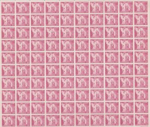 The Alamo Sheet of One Hundred 9 Cent Postage Stamps Scott 1043