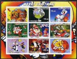 Kyrgyzstan 2002 Looney Tunes Merry Christmas #1 imperf sh...