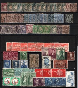 Ireland Eire used stamp lot good value + $50 find errors varieties postmarks