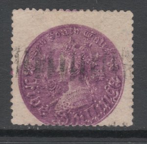 New South Wales Sc 44f, SG 175 used. 1872 5sh royal purple QV, fresh, bright