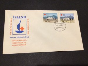 Iceland 1963 Red Cross  first day cover Ref 60387