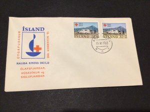 Iceland 1963 Red Cross  first day cover Ref 60386