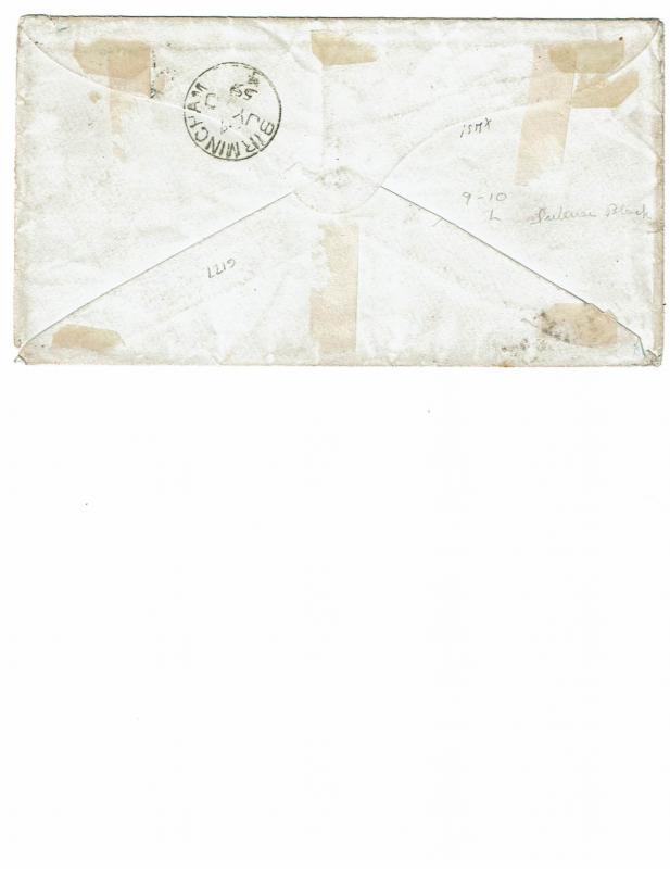 Scott #36 (Plate 1) Fine-on cover. SCV - $850.00