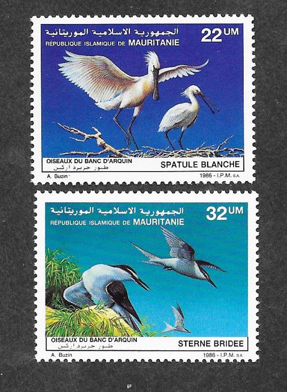 Mauritania 616-617 Mint NH MNH Flora Fauna Birds!