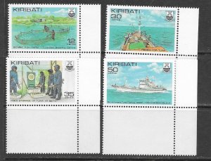 Kiribati 380-3 MNH Ship set cpl. x 5 sets, vf.   2022 CV $ 5.00