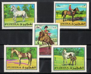 FUJEIRA 1970 - Horses / complete set MNH