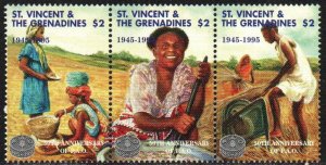 St. Vincent Sc #2172 MNH strip of 3