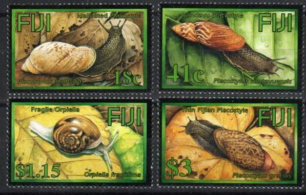 Fiji Stamp 1007-1010  - Land snails