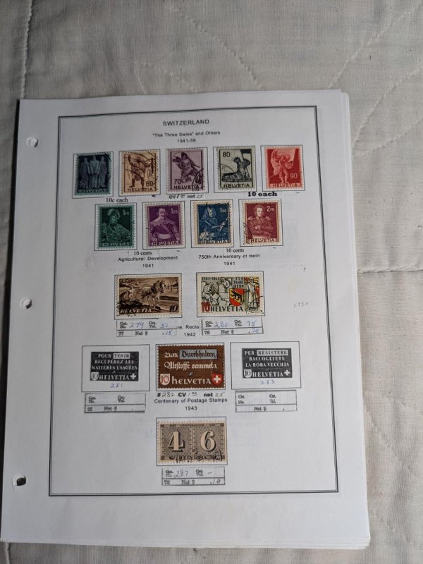 VEGAS - (Mostly) Switzerland Dealer Stock Pages Many Issues! - M&U  ~50 Photos!