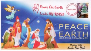 23-269, 2023, Christmas, Event Cover, Pictorial Postmark,  Leeds NY, Nativity Sc