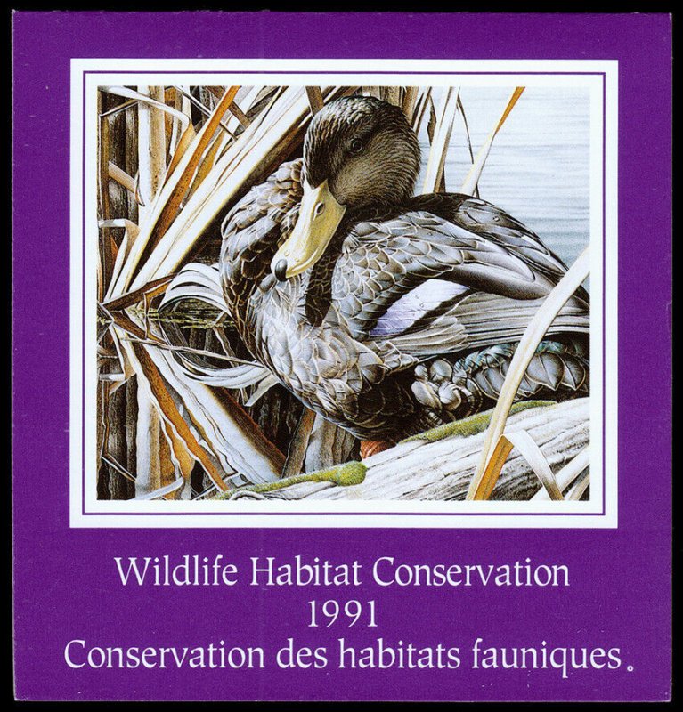 Canada Scott FWH7 Wildlife Conservation Booklet (1991) Mint NH VF C