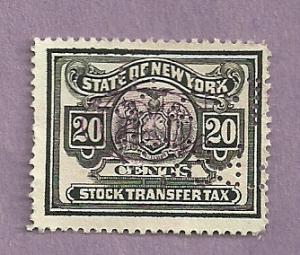 New York Used 20 Cent Stock Transfer Stamp #3