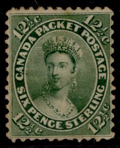 CANADA - Colony of Canada QV SG39, 12½c deep yellow-green, M MINT. Cat £1300.