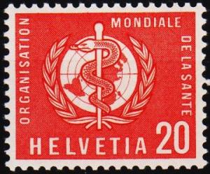 Switzerland. 1957 20c S.G.LH29 Unmounted Mint