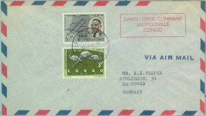 85462 - CONGO - POSTAL HISTORY - LETTER from DANISH TROOPS 1963 Birds-