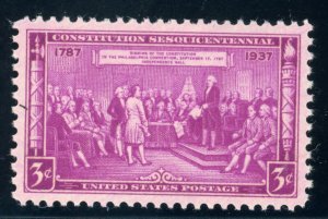 US Stamp #798 Constitution Sesq 3c - PSE Cert - XF-SUP 95 - MDG - SMQ $35.00 