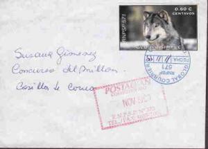 ARGENTINA PRIVATE CURRIER ENVELOPE SIBERIAN DOG AAE4828