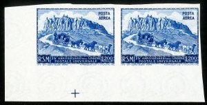 San Marino Stamps # C62B MNH XF Imperforate Pairs Scott Value $90.00