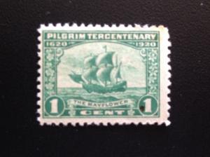 StampGeek Scott #548 Pilgrim Tercentenary, Mayflower, MINT, F-VF, LH, OG