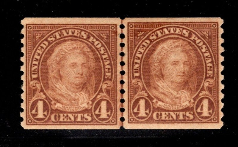 OAS-CNY ED-513 SCOTT 601 – 1923 4c Martha Washington perf 10 vert MNH $35 XF-S