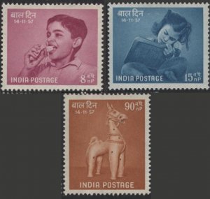 India 292-294 (mh set of 3) Children’s Day (1957)