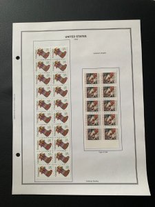 US 1994 booklet stamps 2 sets new with album page
