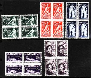 D2-Monaco-Sc#209-13-unused NH blocks of 4-Sculpture-Francois