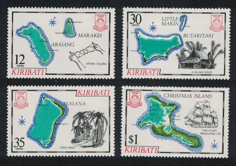 Kiribati Captain James Cook Islands 1st series 4v SG#145-148 SC#369-372