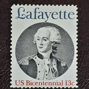 US Scott # 1716; 13c Lafayette from 1977; MNH, og; XF