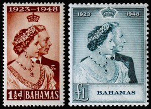 Bahamas Scott 148, 149 (1948) Mint H VF, CV $45.25 M