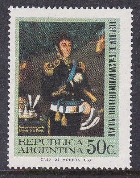 Argentina #1001 single F-VF Mint NH ** San Martin