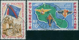 French Polynesia 1964 Sc#210-C31,SG36-37 War Effort set FU
