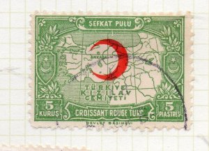 Turkey Crescent Issue Optd 1934 Issue Fine Used 5K. NW-270702