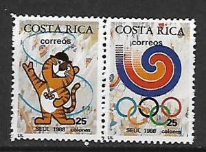 COSTA RICA 405a  MNH,   1988 SUMMER OLYMPICS GAMES, SEOUL