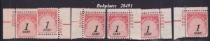 BOBPLATES US #J89 Postage Due Plate Number Single F-VF MNH PICK ONE