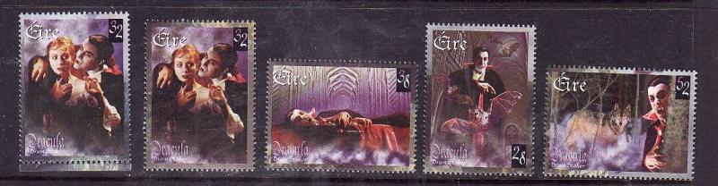 Ireland-Sc#1087a,1089a-unused NH stamps from souvenir sheets-Bram Stoker's Dracu