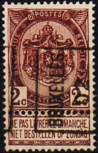 Belgium. 1893 2c S.G.80 Fine Used