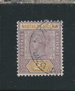 NORTHERN NIGERIA 1900 2d DULL MAUVE & YELLOW FU SG 3 CAT £60
