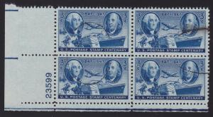 947,used plate block #23599